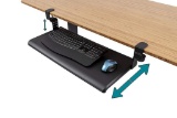 Stand Up Desk Store Clamp-On Retractable Adjustable Keyboard Tray/Under Desk SUD-KBTRAY-S