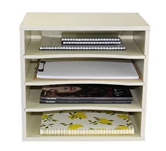 PAG Office Supplies Wood Desk Organizer Desktop File Mail Sorter $32.99 MSRP