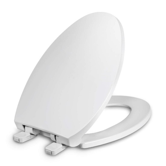 WSSROGY Elongated Toilet Seat with Cover - $45.90 MSRP