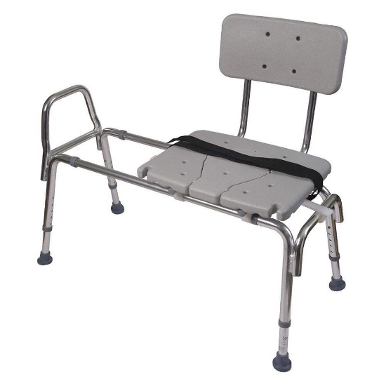 DMI Heavy-Duty Sliding Transfer Bench with Cut-Out Seat - $162.47 MSRP