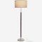 Brightech Carter LED Mid Century Modern Floor Lamp,Tall Pole Drum -Walnut Wood Finish $84.99 MSRP