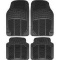 OxGord Ridged Style Black 4-Piece 29.5 in. x 17.5 in Heavy Duty Rubber Floor Mats - $17.00 MSRP