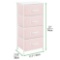 mDesign 4-Drawer Vertical Dresser Storage Tower Pink/White (06494MDB) - $59.99 MSRP