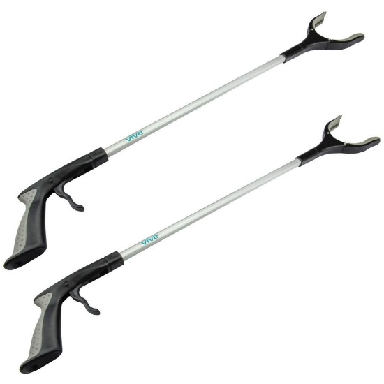 Vive Reacher Grabber - 32" Extra Long Mobility Aid - Rotating Hand 2 Pack - $24.99 MSRP