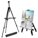 T-Sign 66 Inches Reinforced Artist Easel Stand with Portable Bag (Black) - $19.99 MSRP