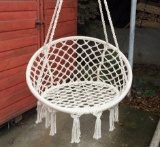 Round White Mesh Handing Hammock Chair