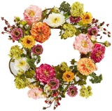 Mixed Peony Wreath