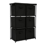Home-Like 6-Drawer Storage Organizer,3 Tier Metal Shelves,6 Non-Woven Collapsible Bins $39.99 MSRP