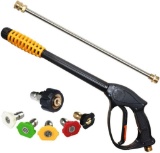 Edou High Pressure Power Washer Gun Power Spray Gun,19 Inch Extension Replacement Wand Lance