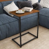Homemaxs C Table Sofa Side Table, End Snack Table with Wood Finish and Metal Frame $49.99 MSRP