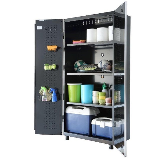 Husky 72 in. H x 36 in. W x 18 in. D Steel Tall Garage Cabinet $299.00 MSRP