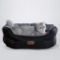 Petsure Pet Bed Solid-Waterproof-Oval-Black/Grey-XL