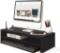 TY arts & culture - Computer Monitor Stand, 2 Tiers Monitor Stand Computer, Black