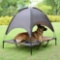 Niubya 48 Inches XLarge Elevated Dog Cot with Canopy, Brown $49.99 MSRP