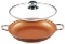 14 inch Non Stick Copper Coated Ceramic with Lid Dishwasher & Oven Safe Copper Wok Set