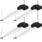 Bbounder 4 Pack Linkable LED Utility Shop Light, 4 FT - $98.99 MSRP