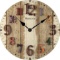 Mancru 0.4 Inch Thickness Vintage Not Cover Silence Wall Clock Shabby Wooden Large
