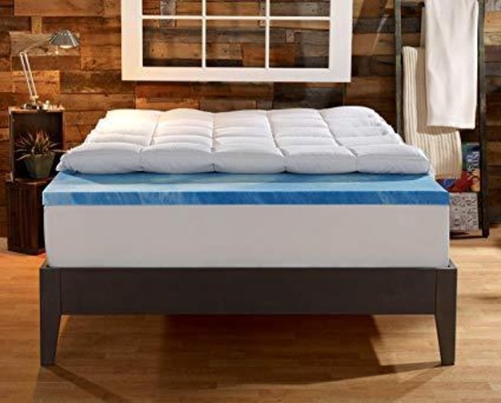 Sleep Innovations Gel Memory Foam 4-inch Dual Layer Mattress Topper - $149.99 MSRP