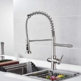 Voton Contemporary Kitchen Sink Faucet Single Hole Kitchen Faucet with Pull Down Sprayer Dual Handle