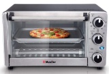 Mueller Austria Toaster Oven 4 Slice, Multi-function Stainless Steel with Timer - Toast - Bake