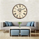 FortuneVin Retro Round Wooden Wall Clock $63.00 MSRP