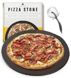 Heritage Black Ceramic Pizza Stone and Pizza Cutter Wheel $37.99 MSRP