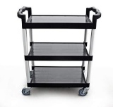 New Star Foodservice 54538 250-Pound Plastic 3-Tier Utility Bus Cart