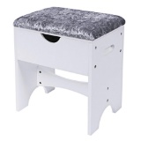 Bewishome Vanity Stool Bedroom Makeup Vanity Bench Piano Seat, White $54.90 MSRP