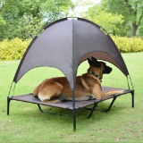 Niubya 48 Inches XLarge Elevated Dog Cot with Canopy, Brown $49.99 MSRP