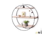 King Do Way Floating Shelves Decorative Round Shelf Storage Organiser Wooden - $31.99 MSRP