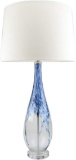 Contemporary Blue Glass Lamp