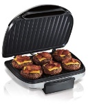 Hamilton Beach Electric Indoor Grill, 6-Serving, Nonstick Easy Clean Plates, Silver $24.99 MSRP