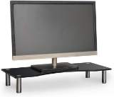 SevenFanS Monitor Stands Curved Glass Computer Risers for PC Monitors, Laptops 22