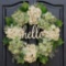 Qunwreath Handmade Floral 18 inch Green Hydrangea Series Wreath for Front Door - $52.99 MSRP