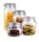 ChefLand Food Storage Canister Glass Jar Set with Hermes Locking Clamp Top Airtight Lid $28.10 MSRP