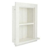 AdirHome 12.75 in. W Wood Bathroom Recessed Wall Shelf in White - $89.99 MSRP