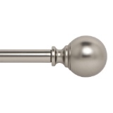 Ivilon Drapery Treatment Window Curtain Rod Ball Style 72 to 144 Inch Color Satin Nickel $24.13MSRP