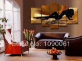 Art Hand Painted Canvas Oil Painting Artwork of Naked Women 5 Piece Modern Wall Art