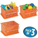 mDesign Storage Organizer Basket, for Balls, Blocks, Toys