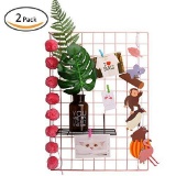 Kufox Multifunction Metal Mesh Grid Panel,Wall Decor/Photo Wall/Wall Art Display & Organizer