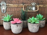 World Class Artificial Succulents Plants Pot 5 Small Plants (15 sets)