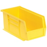 Stackable Plastic Storage Bin in Yellow (12-Pack)