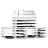 Felicite Home Acrylic Jewelry and Cosmetic Storage Boxes Makeup Organizer Set, 4 Piece $34.99 MSRP
