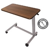 Vaunn Medical Adjustable Overbed Bedside Table With Wheels (Hospital and Home Use), $69 MSRP