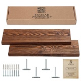 Rustic Wood Floating Shelves Wall Set of 2
