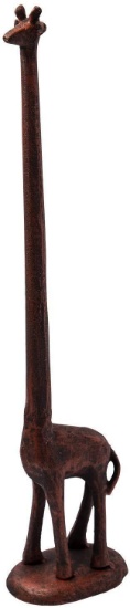 Comfify Free Standing Cast Iron Giraffe Paper Towel Holder (Copper w/ Black) - $24.99 MSRP