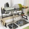 Dish Drying Rack Steel Display (Black)