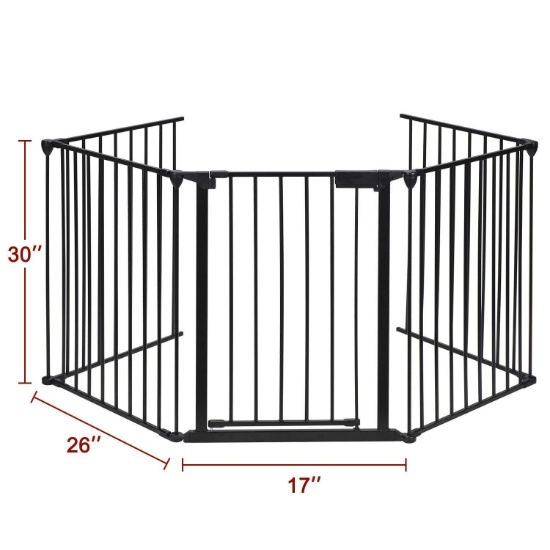 Fireplace Gate Black - HOH10401BK