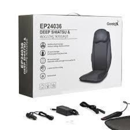 Full-Back Heating Shiatsu Massage Seat Cushion with Hip Vibration - $84.99 MSRP