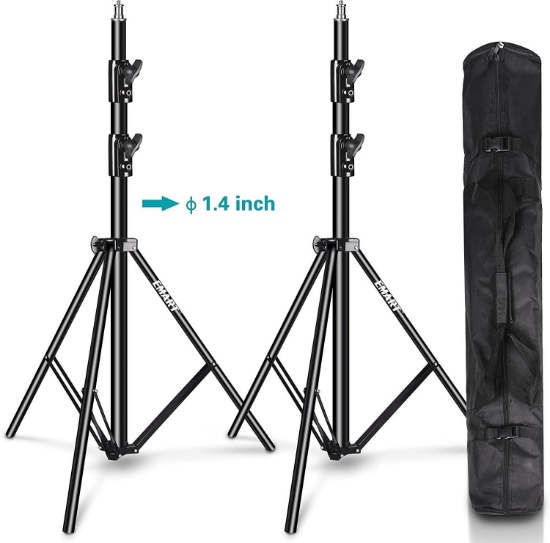 Emart Light Stand 8.5ft, Dual Spring Cushioned Adjustable Photo Video Lighting Stand $59.99 MSRP